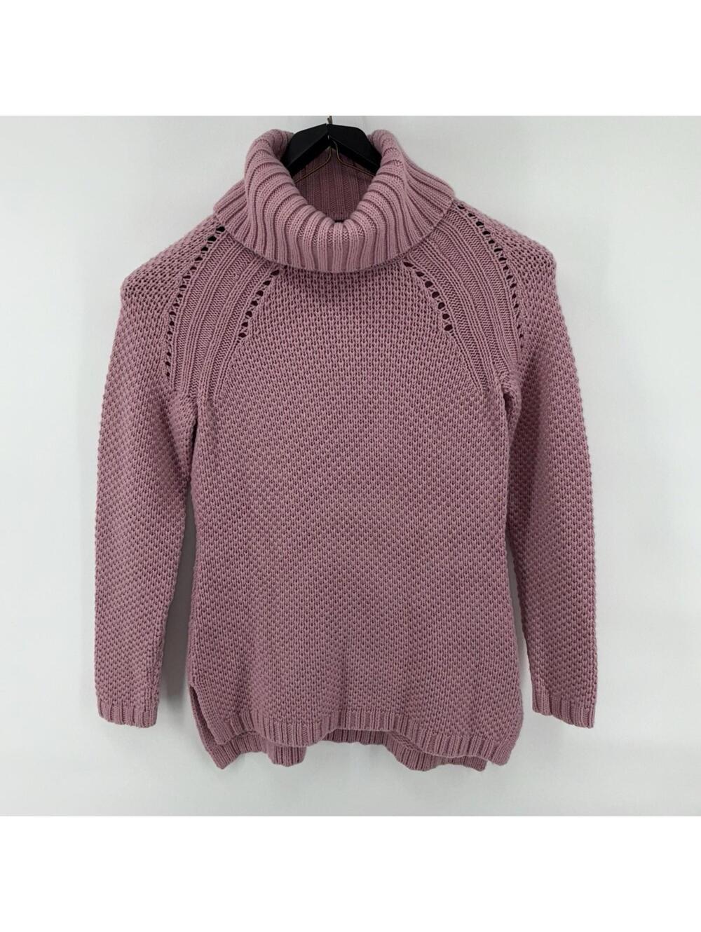 Talbots Pink Split Turtleneck Sweater In Size PP